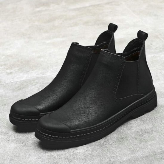 Bottines homme en cuir 