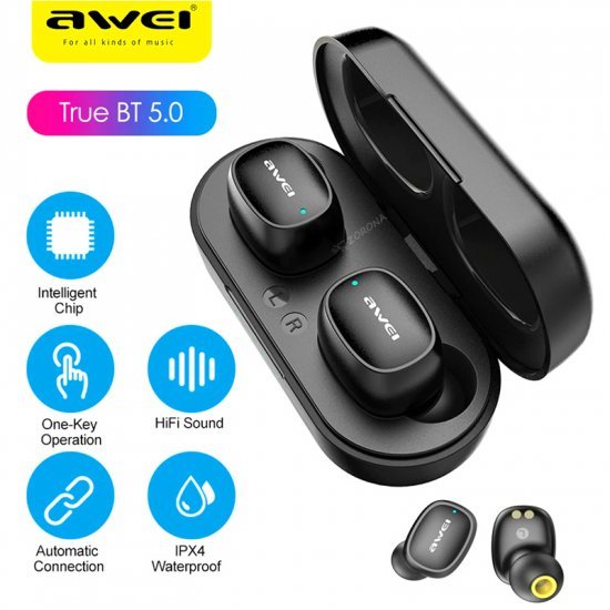 Awei T13 Écouteurs TWS Binaural Bluetooth