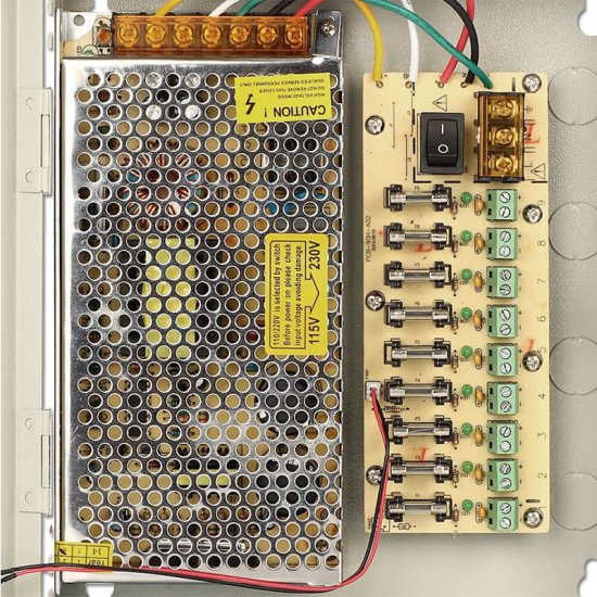 Boite d'alimentation CCTV 9 ports