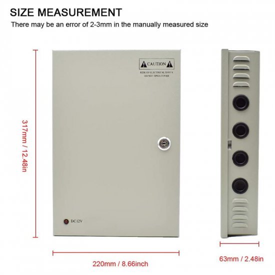 Boîtier Alimentation 18 CH Pour Caméra CCTV DC 12V 20A