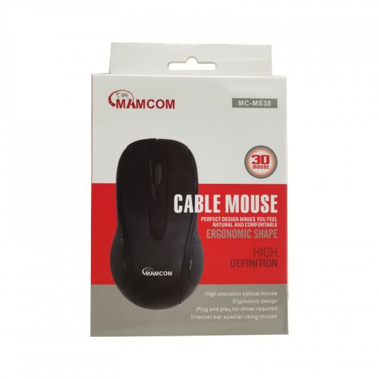 Souris Filaire Mamcom  Connecteur USB Couleur Noire