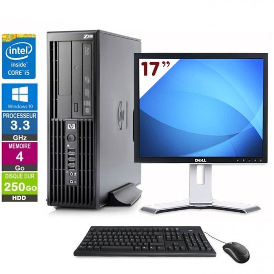 HP Z200 Workstation SFF Core I5 +Ecran DELL 17" ( Reconditionné )