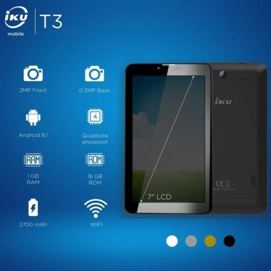 UKA Tablette T3 7" 3G 16Go-1Go Noir 