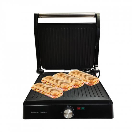 Grill panini en acier inoxydable Ouverture à 90° et 180° - Daiko-boutique
