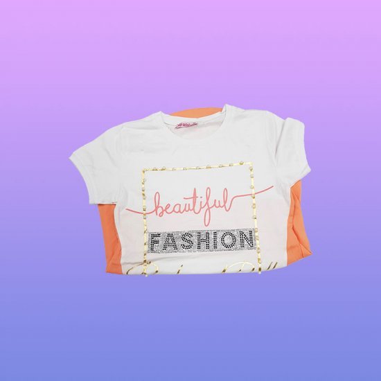 T-shirt avec strass pour fille