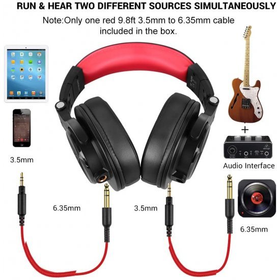 Casque Oneodio A71 Wired DJ Headphones – Rouge