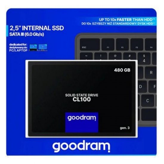 Disque Dur interne SSD GoodRam CL100 SATA III 2,5″ GEN.3 -240Go
