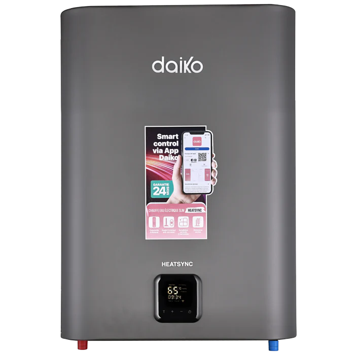 Chauffe-eau électrique SMART SLIM Gris Foncé avec télécommande 50L