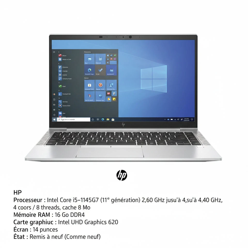 HP ELITEBOOK 840 G8 Core i5-1145G7 (11 éme Géneration )
