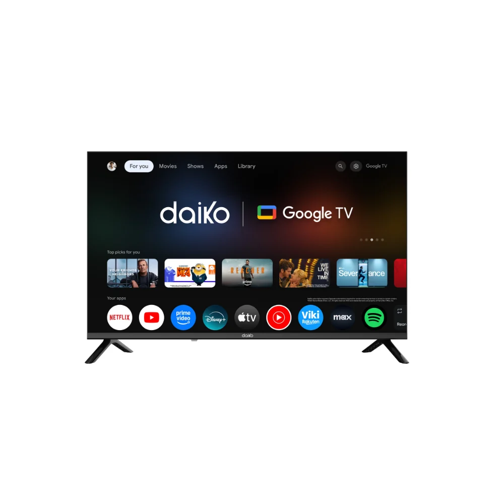 TV Daiko 32" Smart Google TV LED HD avec Récepteur Intégré & Wi-Fi