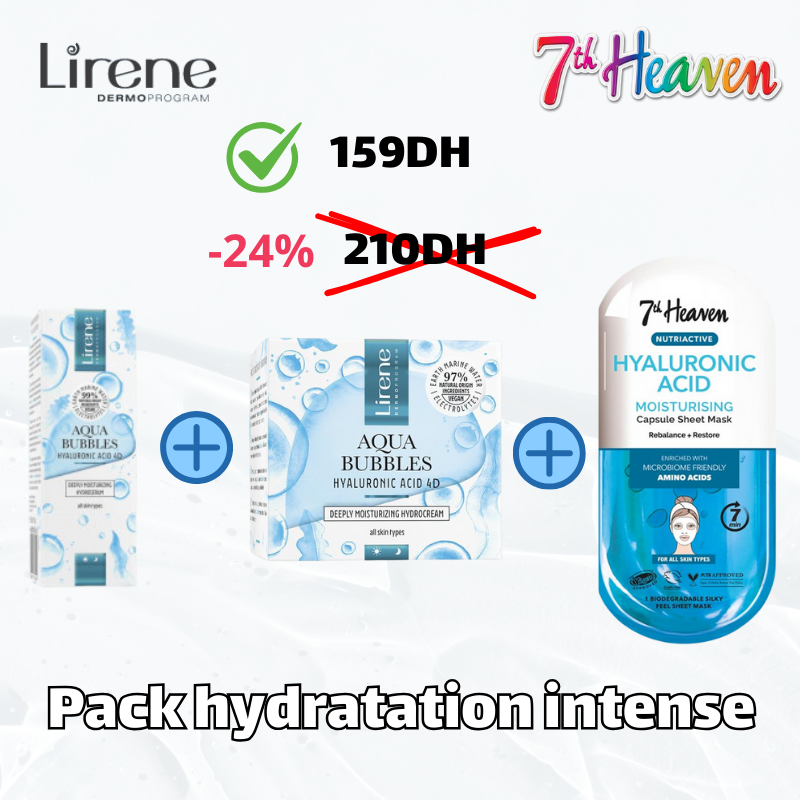 Pack hydratation intense ACIDE HYALURONIQUE Lirene Dermoprogram
