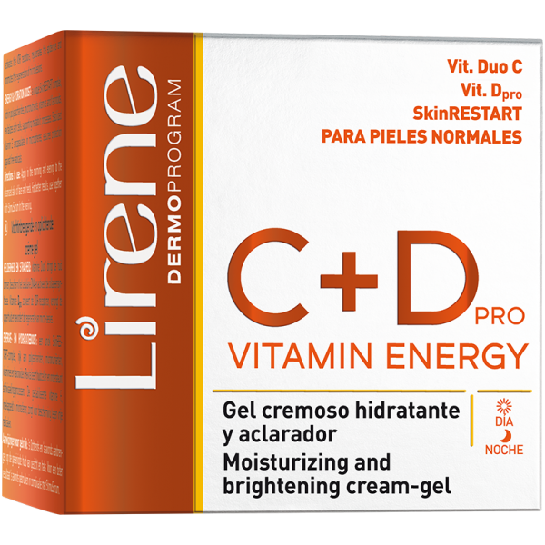 Gel-Crème Visage Hydratante et éclaircissante Vitamines C+D Lirene Dermoprogram