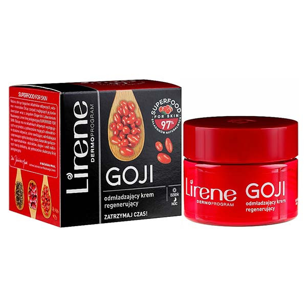 SUPER FOOD CRÈME VISAGE RAJEUNISSANTE ET RÉGÉNÉRANTE À L'EXTRAIT DE GOJI JOUR & NUIT LIRENE 50ML