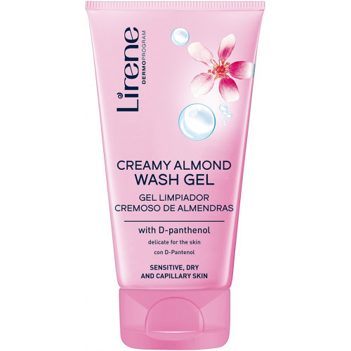 Gel-Crème nettoyant Visage à l'huile d'amande et au D-panthénol Lirene 150 ML