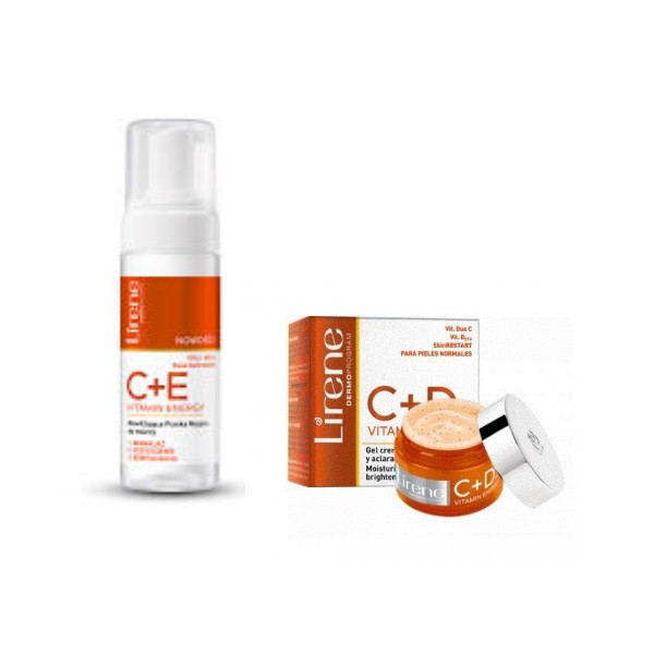 Pack C+D+E Mousse nettoyante 150 ml  + Crème visage 50ml LIRENE