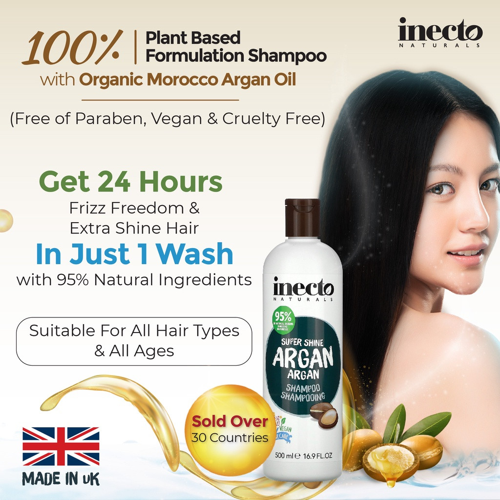 Shampoing Super Brillance Argan  Inecto 500 ML