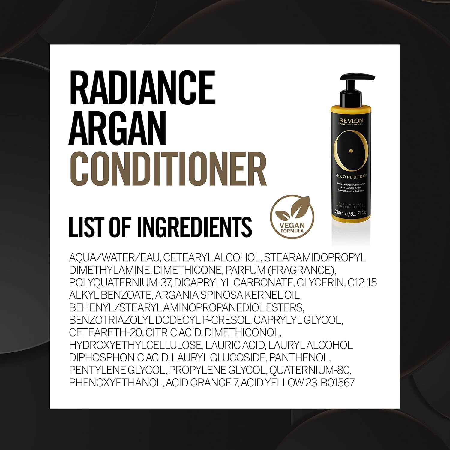 RP OROFLUIDO ORIGINAL CONDTIONNEUR LUMIERE D'ARAGAN 240ML REVLON