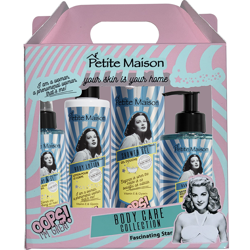 PACK PIVOINE PETITE MAISON GEL DOUCHE + LOTION + BRUME + SAVON MAIN LIQUIDE
