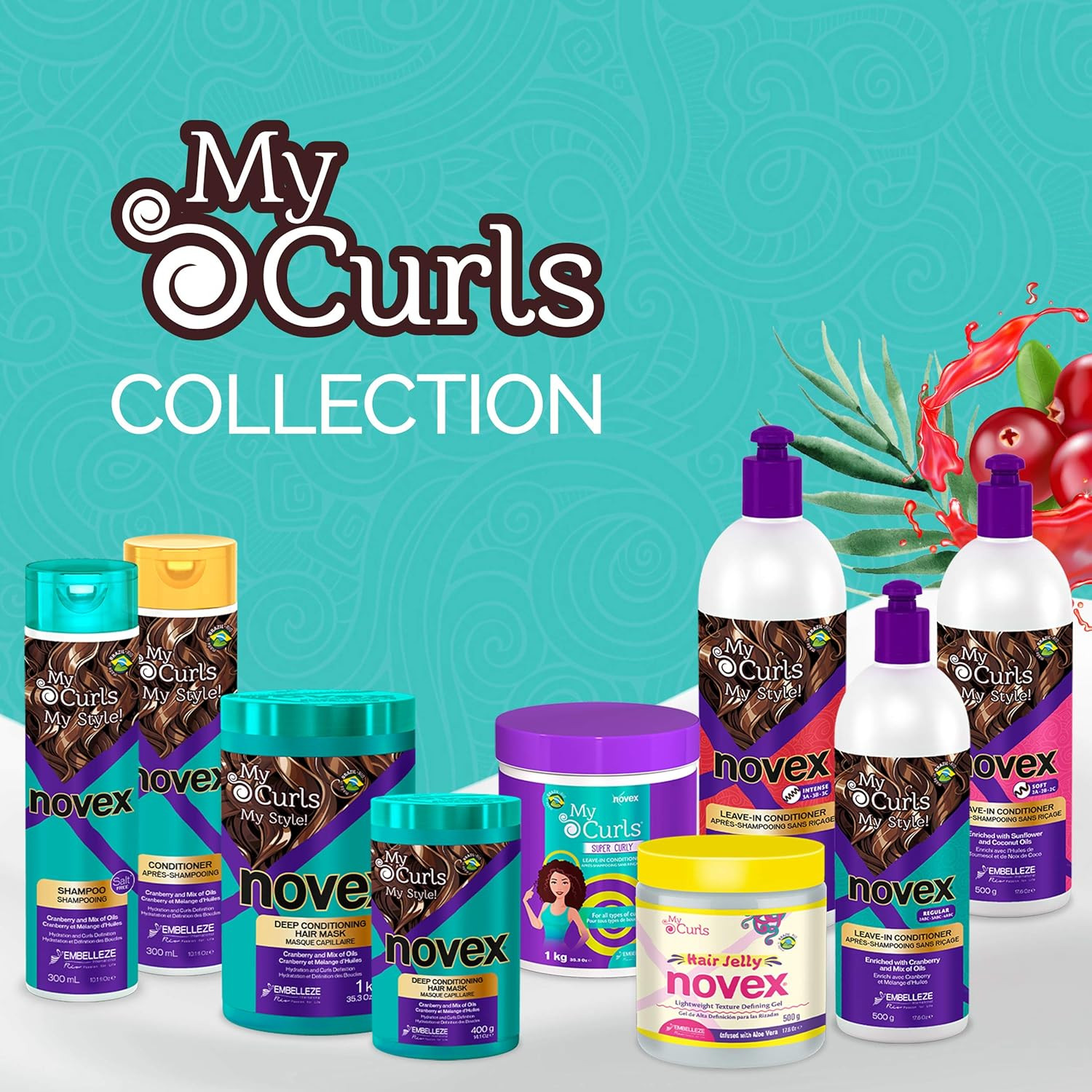 GEL FIXATEUR POUR LES BOUCLES DES CHEVEUX NOVEX