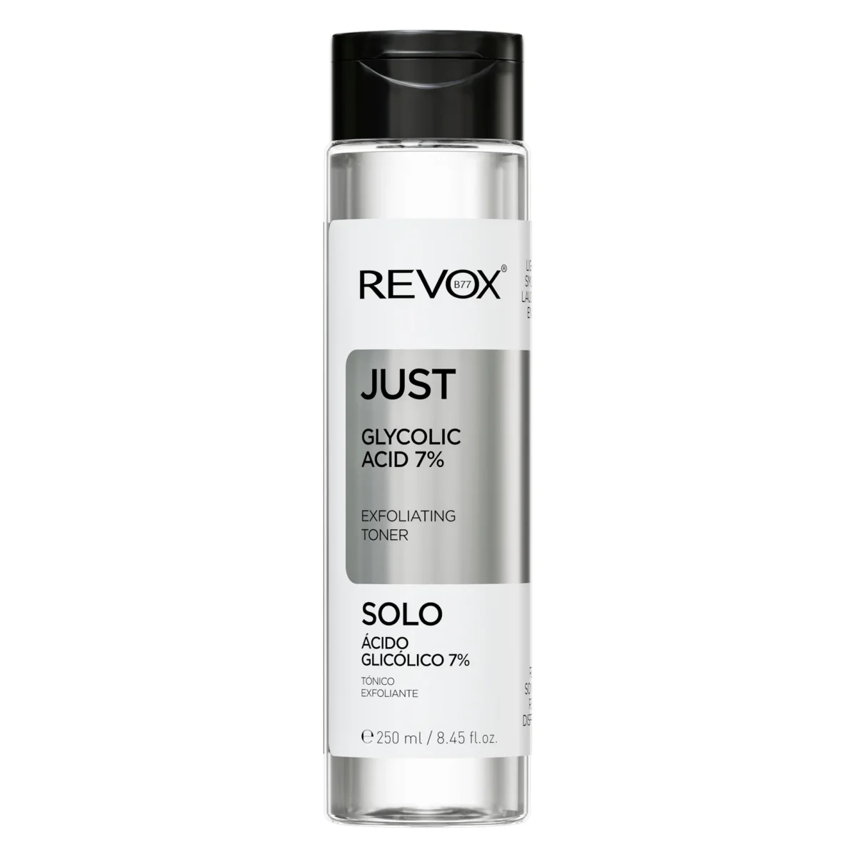 JUST GLYCOLIC ACID 7% EXFOLIATING TONER 250ML REVOX B77