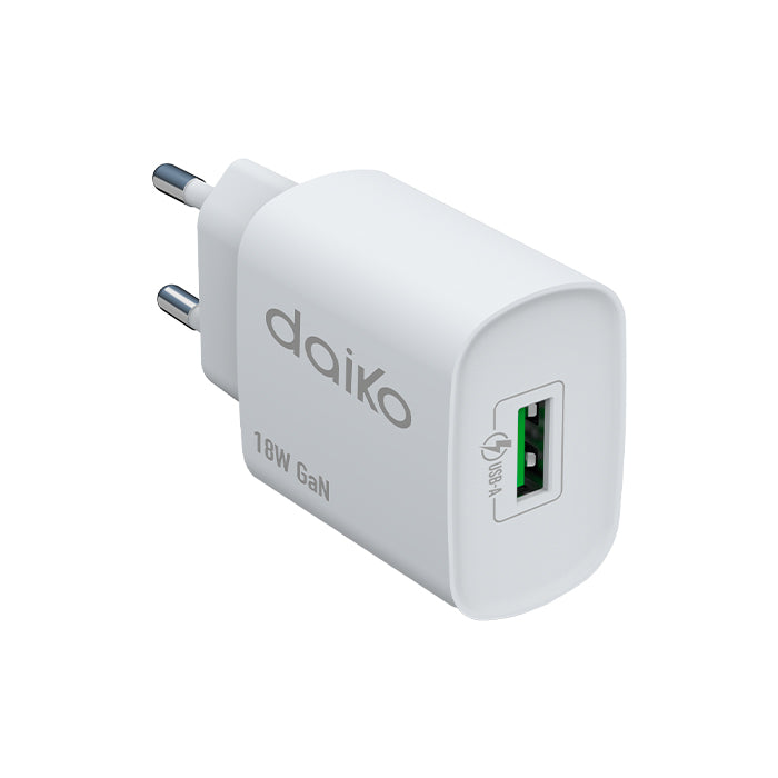 Fast charger daiko Blanc USB A  18W