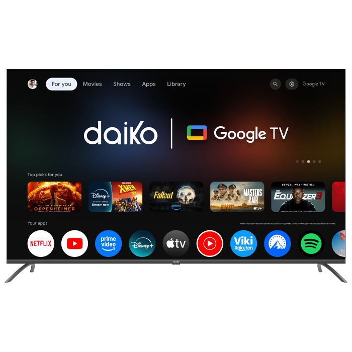 TV Daiko 65" QLED SMART Google Gaming 120 Hz Metal Frameless 4K