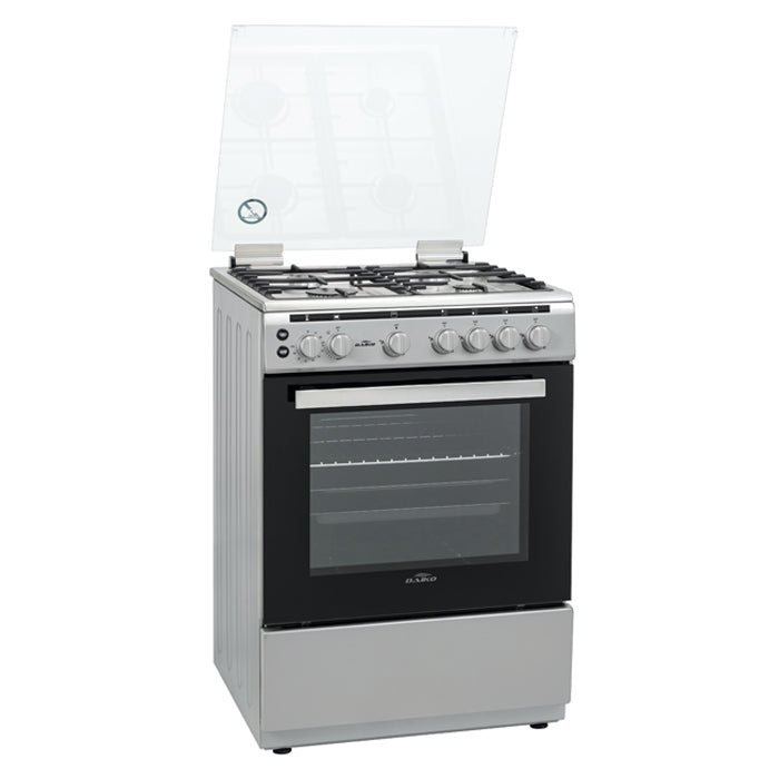 Cuisinière Daiko à gaz 60 cm 4 Brûleurs Support de casserole en fonte