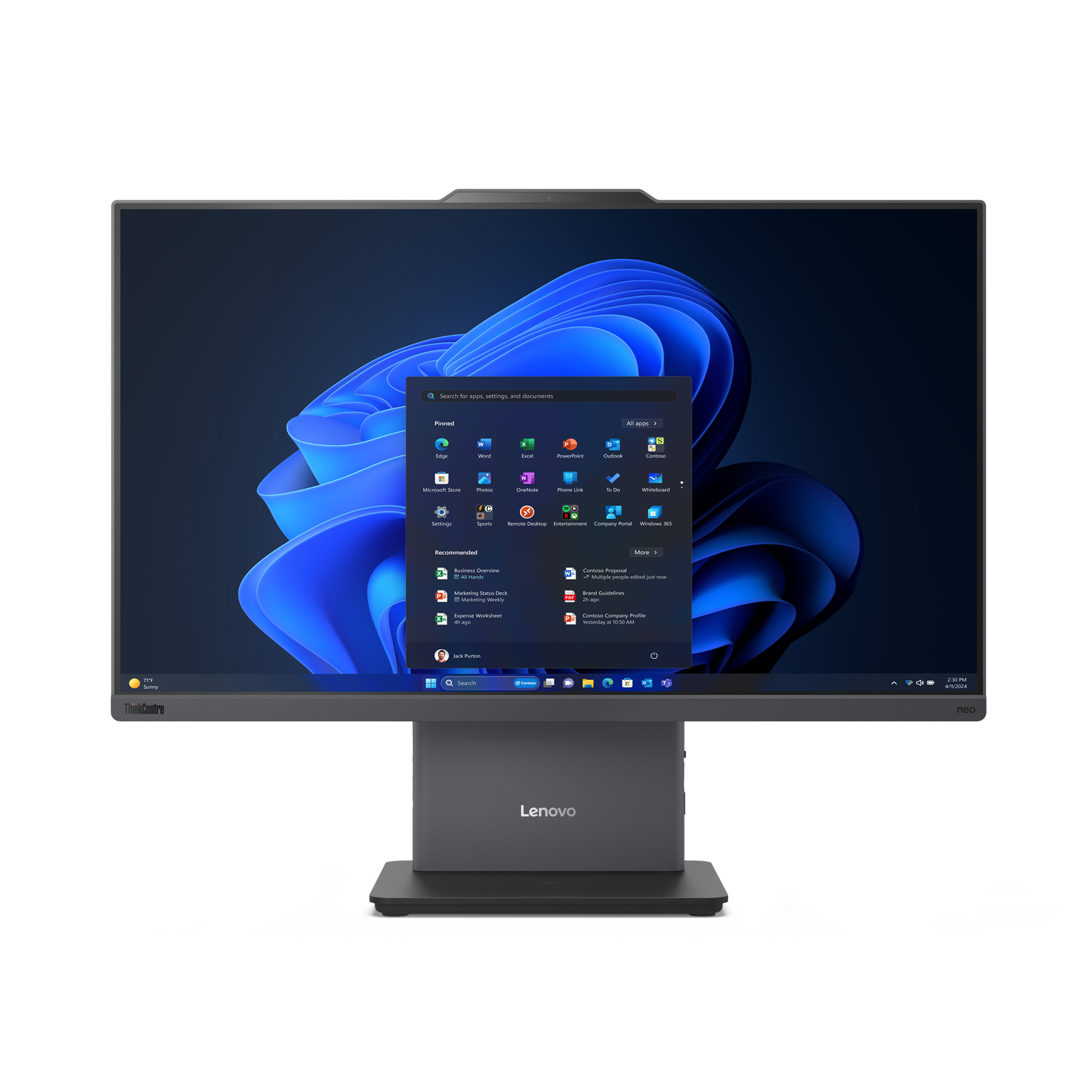 Ordinateur de Bureau All-in-One Lenovo ThinkCentre neo 50a 238″ FHD (12SC001BFM)