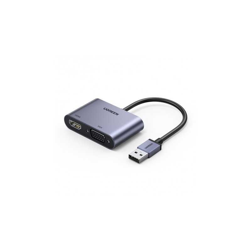 Adaptateur Ugreen USB-A 30 Mâle vers HDMI / VGA (20518)