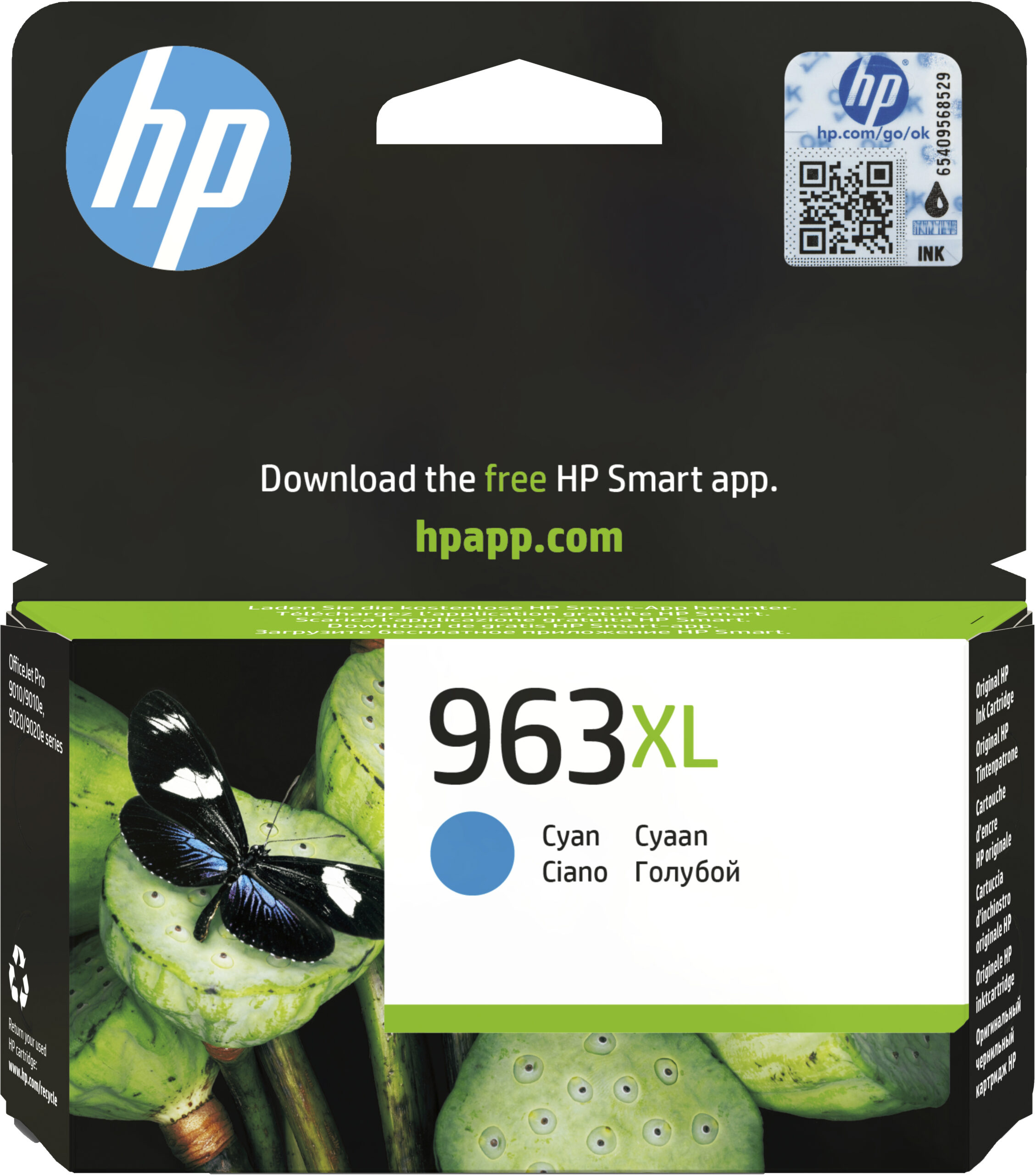 Cartouche d’encre HP 963XL Cyan (3JA27AE)