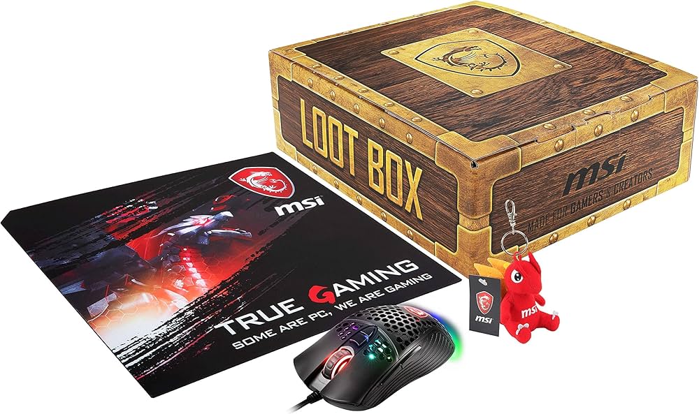 MSI Loot Box Pack- Level 1 (Souris + Tapis de souris + Porte à Clé Dragon Doll ) (4719072742515)