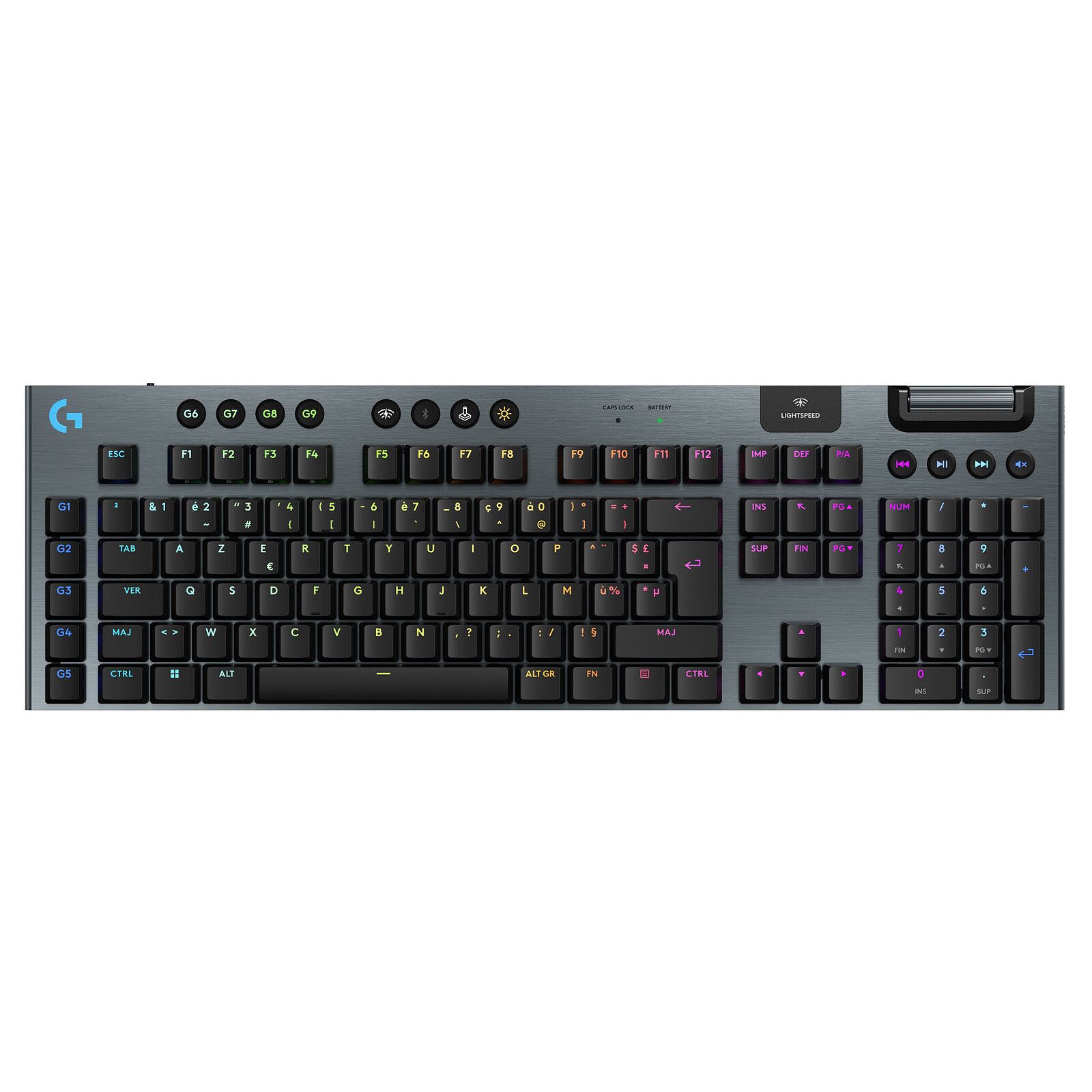 Logitech G915X Lightspeed – Clavier Gamer Sans Fil Noir – Tactile Version (920-012747)