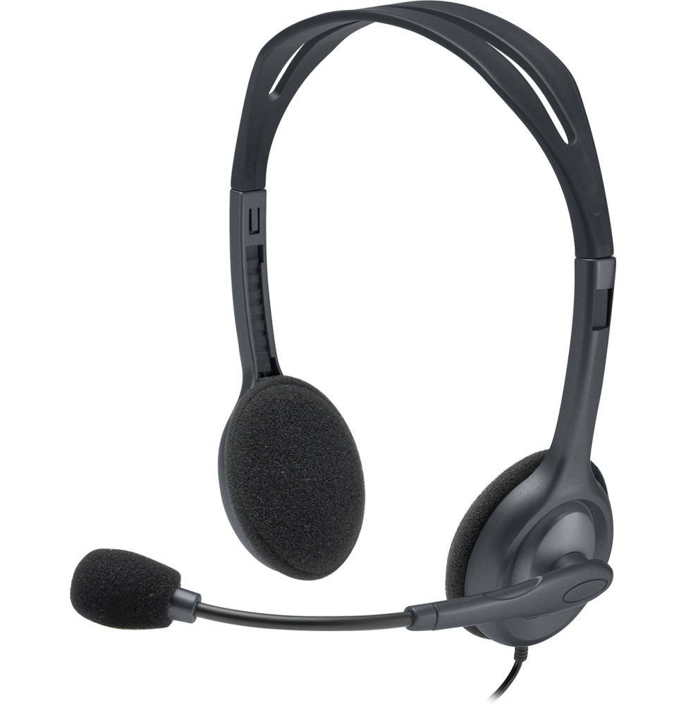 Casque Logitech H111 stéréo professionnel – Jack 3,5 mm (981-000593)