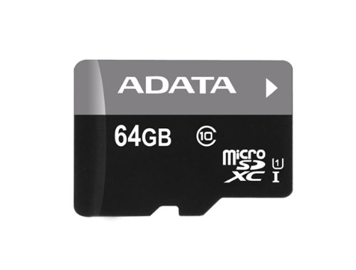MicroSC/SDXC Adata UHS-I 64 GO avec adaptateur class 10 (AUSDX64GUICL10-RA1)