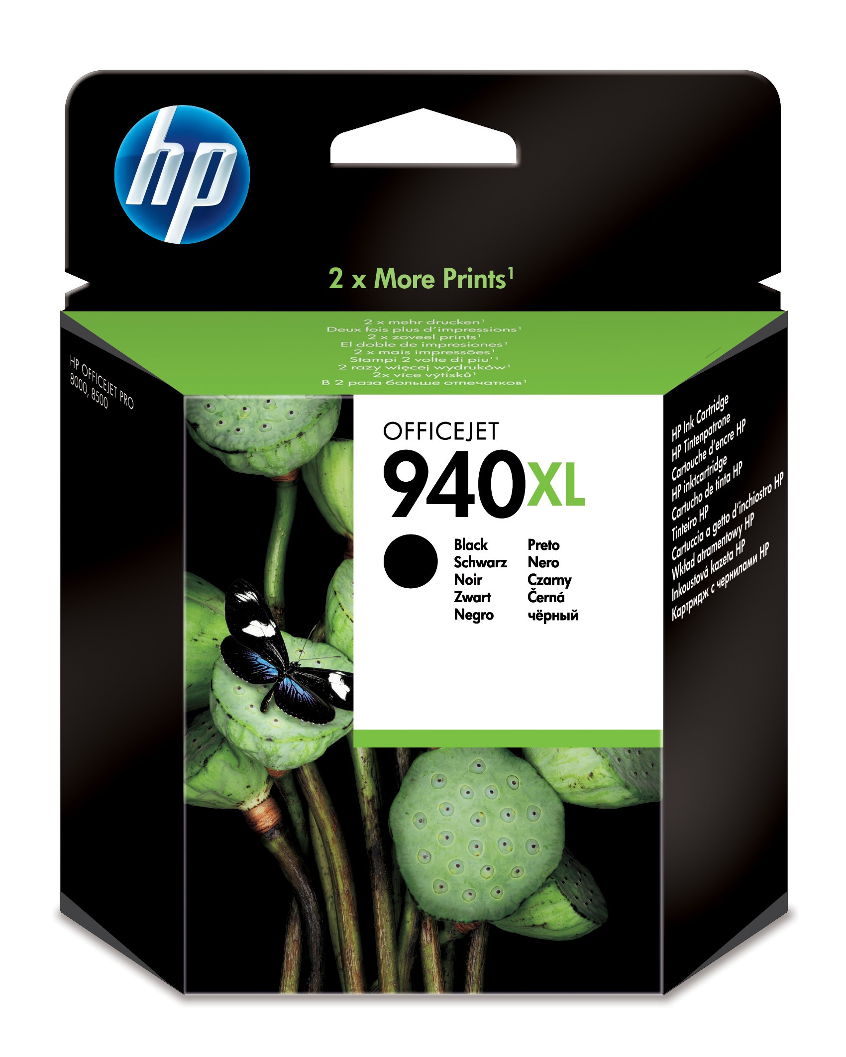 HP 940XL Noir – Cartouche d’encre grande capacité HP d’origine (C4906AE)