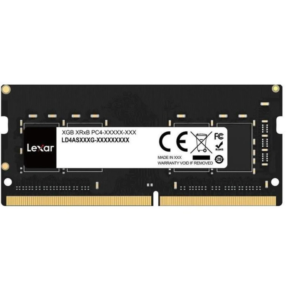 Barrette mémoire RAM Lexar – 8GB DDR4 3200 MHz – SO-DIMM (LD4AS008G-B3200GSST)