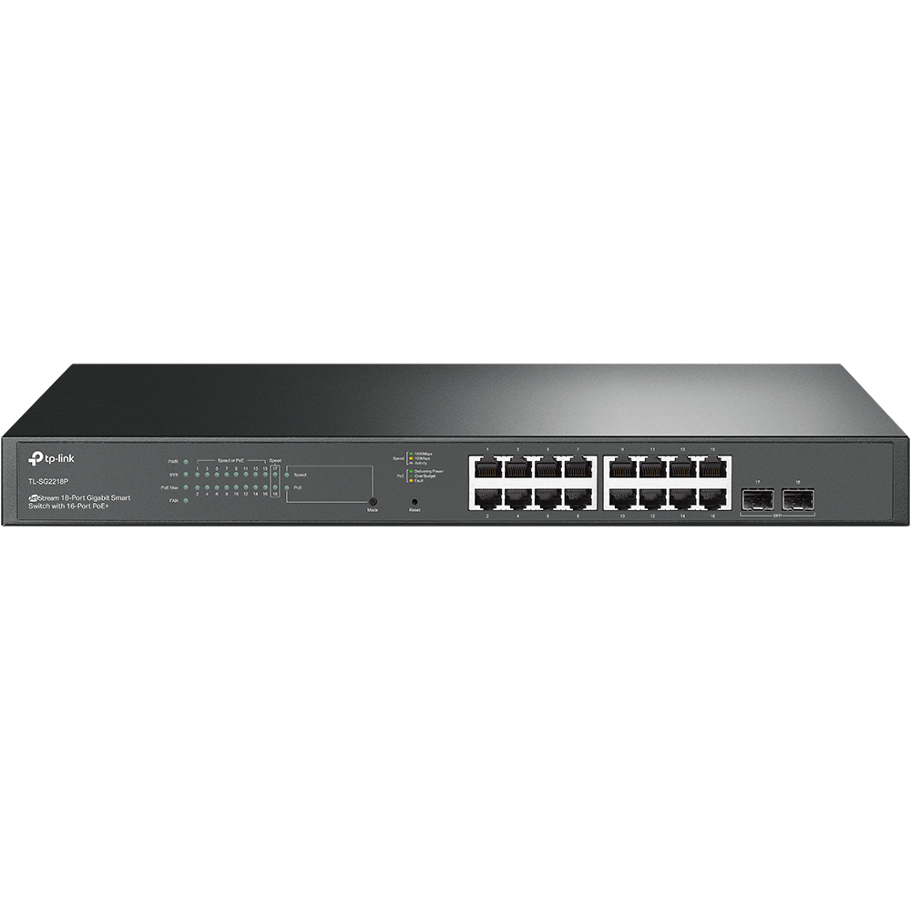 SWITCH SMART TP-LINK JETSTREAM 18 PORTS GIGABIT AVEC 16 PoE+ (TL-SG2218P)