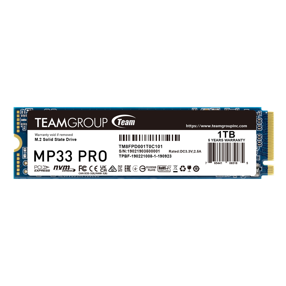 Disque Dur Team Group MP33 PRO – 1TB  M2 Nvme (TM8FPD001T0C101)
